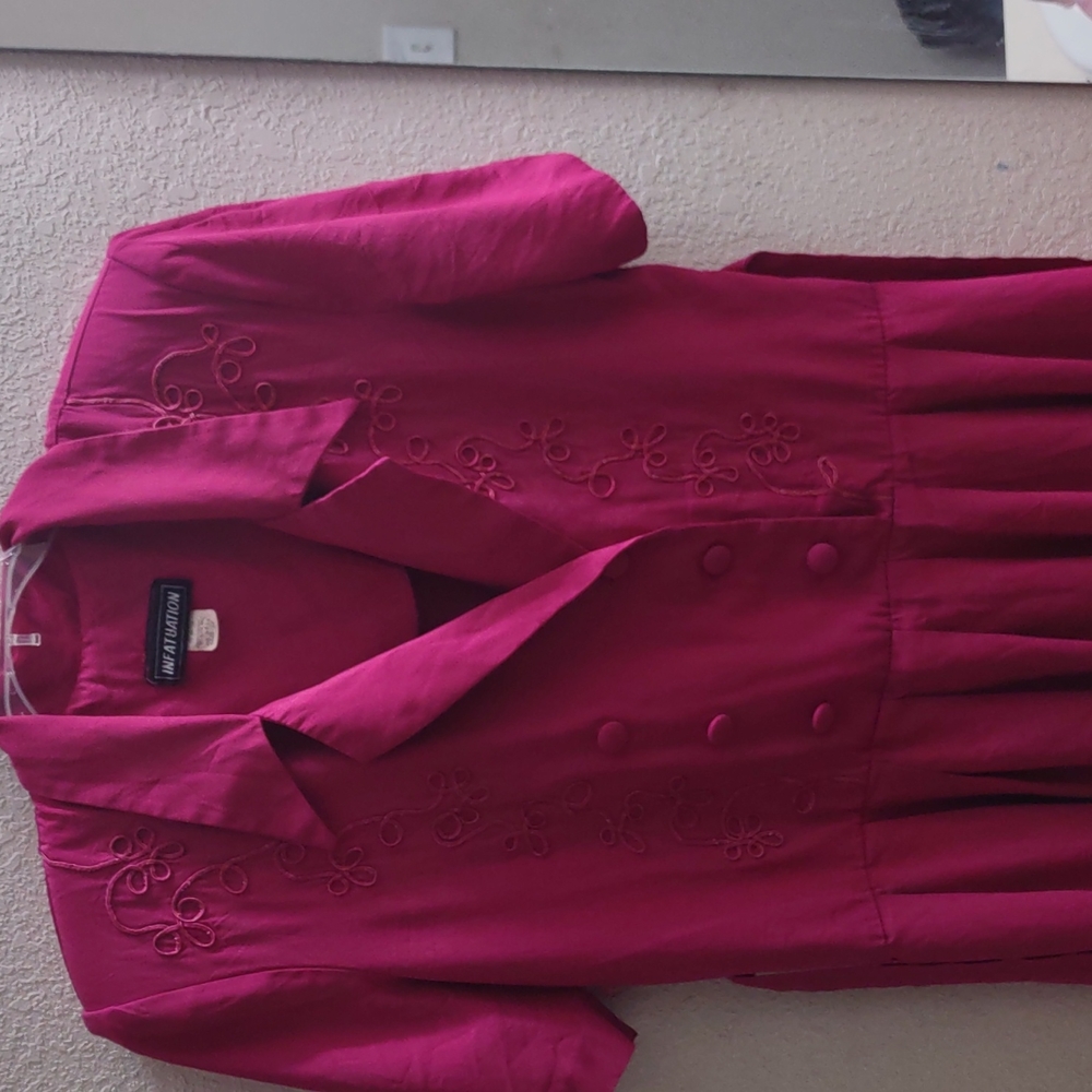 Vintage 80s fushia dress